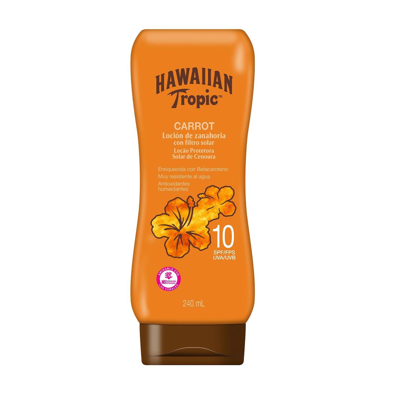 HAWAIIAN TROPIC HAWAIIAN TR PROTECTOR LOCION CARROT SPF 10 240ML