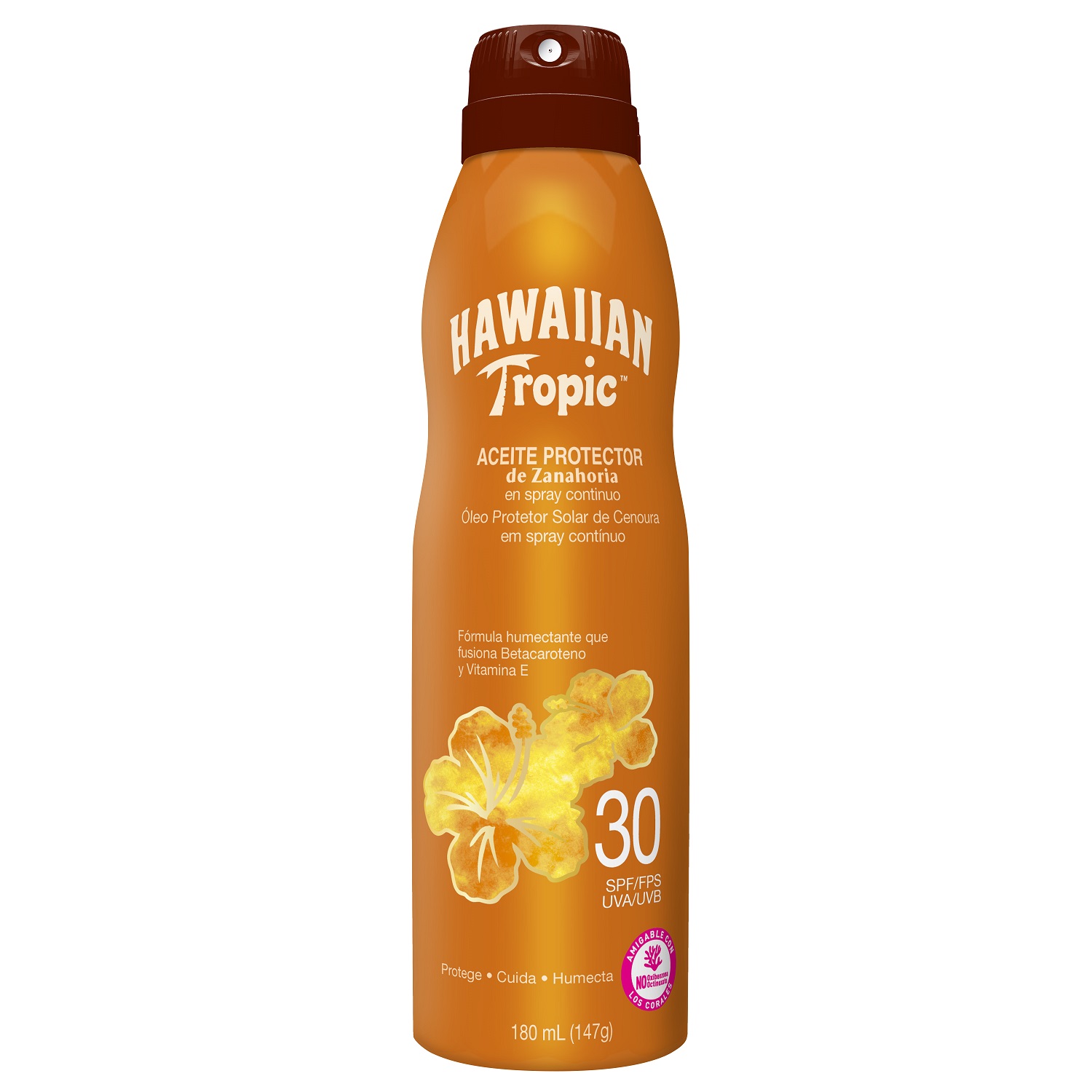 HAWAIIAN TROPIC CARROT ACEITE PROTECTOR SPRAY SPF30 180ML