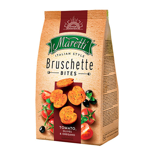MARETTI GALLETITAS MARETTI BRUSCHETTE SABOR TOMATE Y OLIVA 142 GR