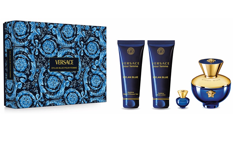 VERSACE DYLAN BLUE P/F EDP100ML+BSG100ML+BL100ML+ 5ML